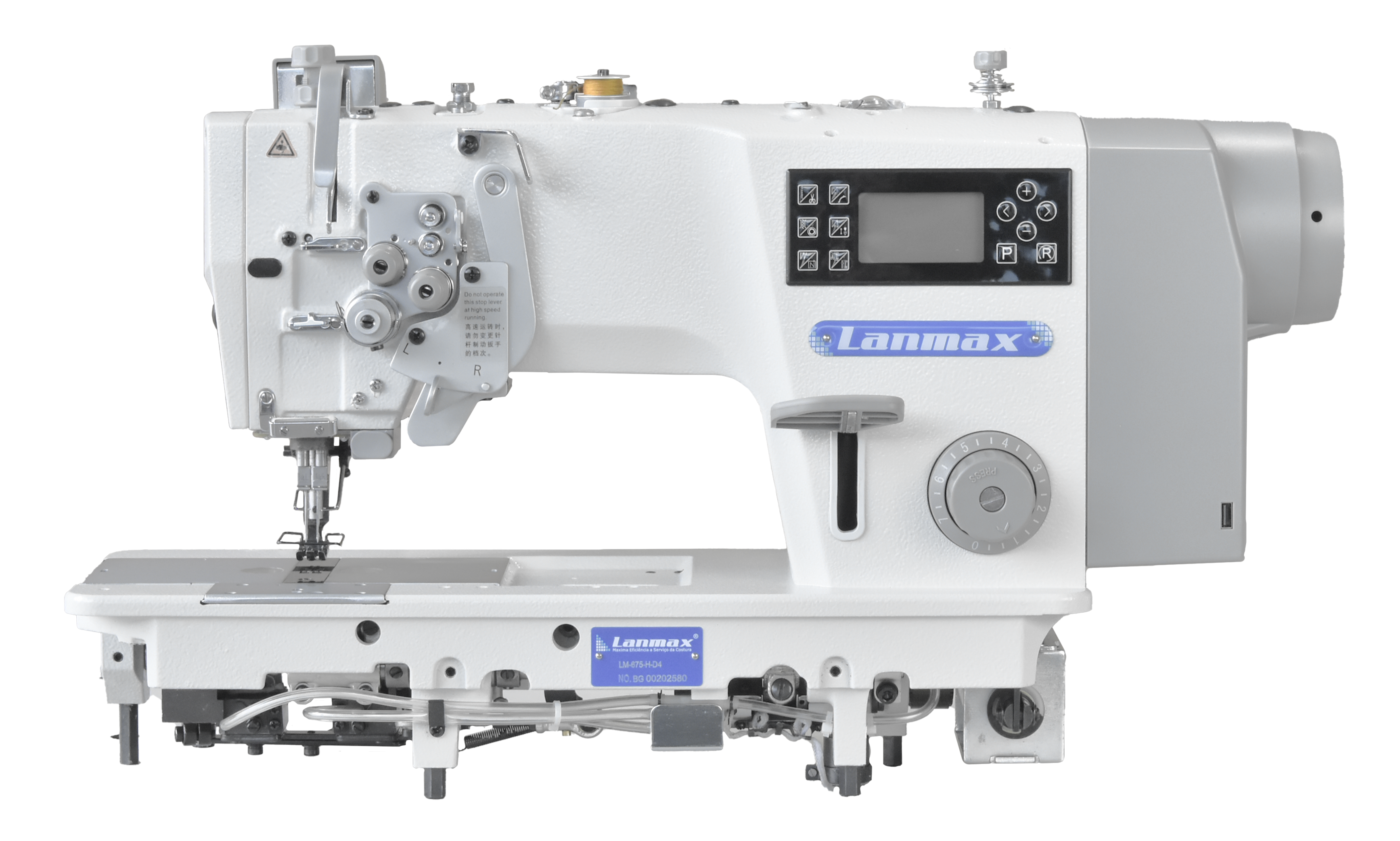 Pespontadeira eletrônica de 2 agulhas