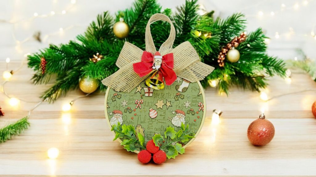 guirlanda natalina em tecido Photoroom